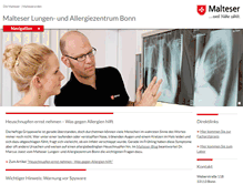 Tablet Screenshot of malteser-lunge-allergie.de